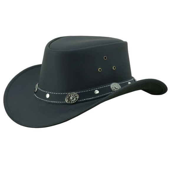 Water Resistant Leather Cowboy/ Cowgirl Western Hat. Matt Finish real Leather main image 10